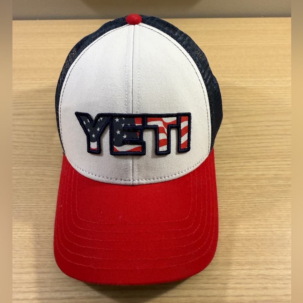 YETI Patriotic Red and White Hat